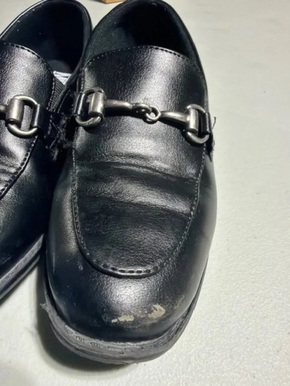 Black Shoes materials loafers with silver buckle detail #loafers #buckle Boys